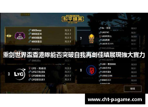 重剑世界盃香港隊能否突破自我再創佳績展現強大實力
